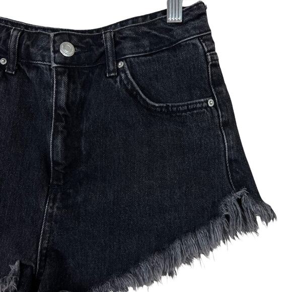 Topshop Moto Kiri Shorts in Washed Black Size 6 - Picture 3 of 12